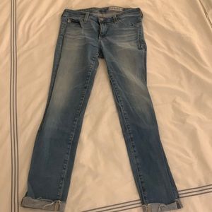 AG Adriano Goldschmied- Like New Light Blue Cuffed Jeans
